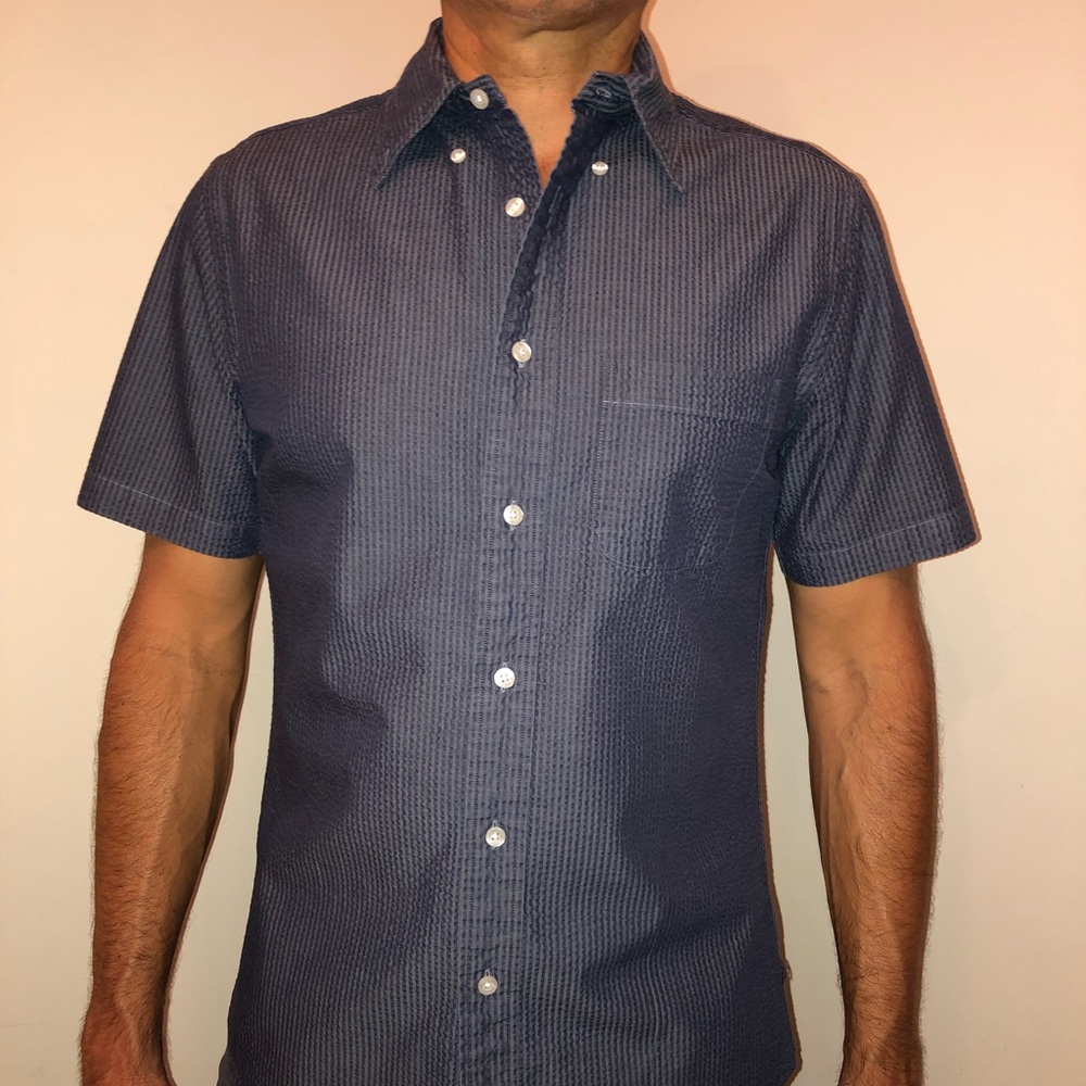 Milano Fit Seersucker Short Sleeve Sport Shirt